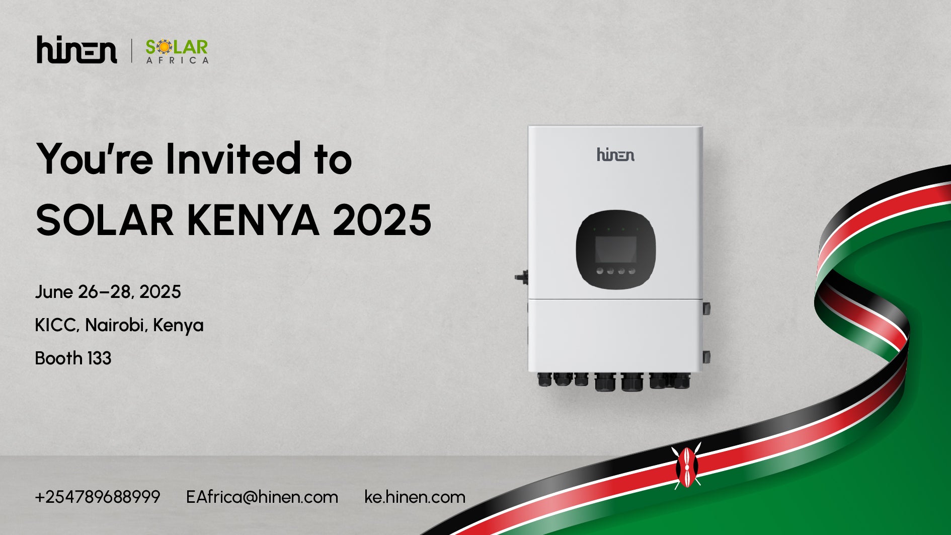 Engineered for Africa: Hinen Unveils 11kW Off-Grid Inverter at Solar Kenya 2025